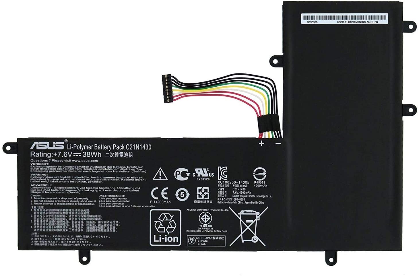 Bateria 38Wh Asus Chromebook C201PA_C-2A