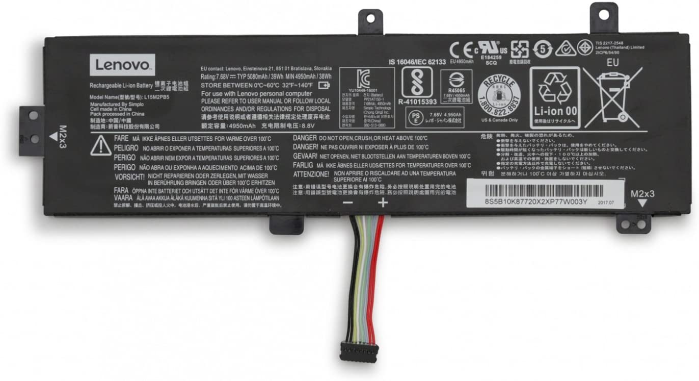 Bateria 39Wh Lenovo L15C2PB5 5B10K90787